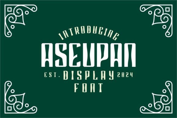 Aseupan: A Playful Display Font for Creative Craft Projects
