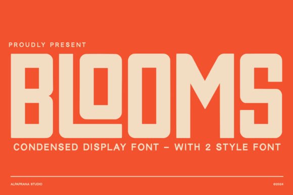 Blooms: A Modern Display Font for Sophisticated Design