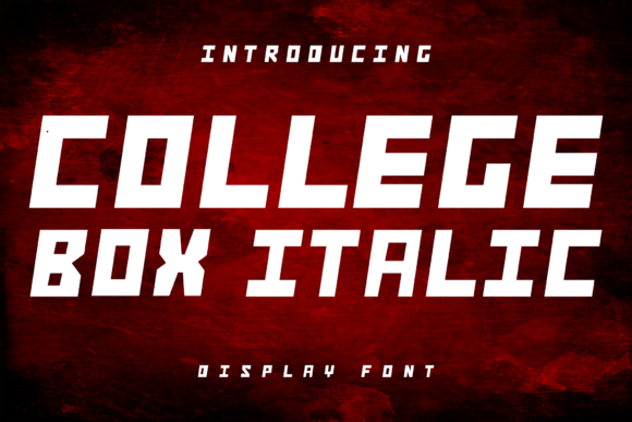 College Box Italic: A Dynamic Typeface for Editorial Design
