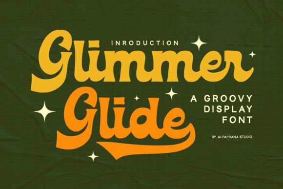 Glimmer Glide: A Groovy Script Font for Modern Editorial Design