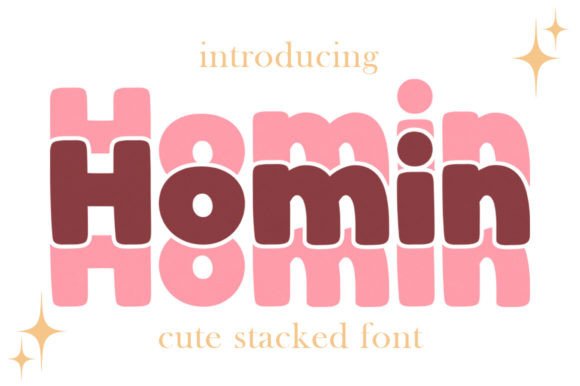 Homin: The Chic Stacked Display Font for Bold Campaigns