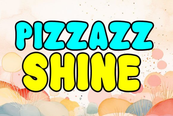 Pizzazz Shine: The Quirky All-Caps Display Font for Playful Editorial Design