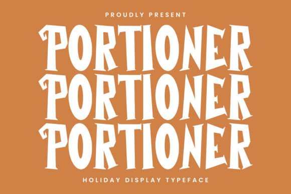 Portioner Display Font for Handmade Labels and Stickers