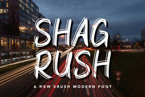 Shagrush: The Fun Brush Display Font for Handmade Brands